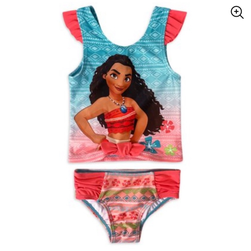 💜Moana Girls Tankini 2PcSwimsuit with UPF50+